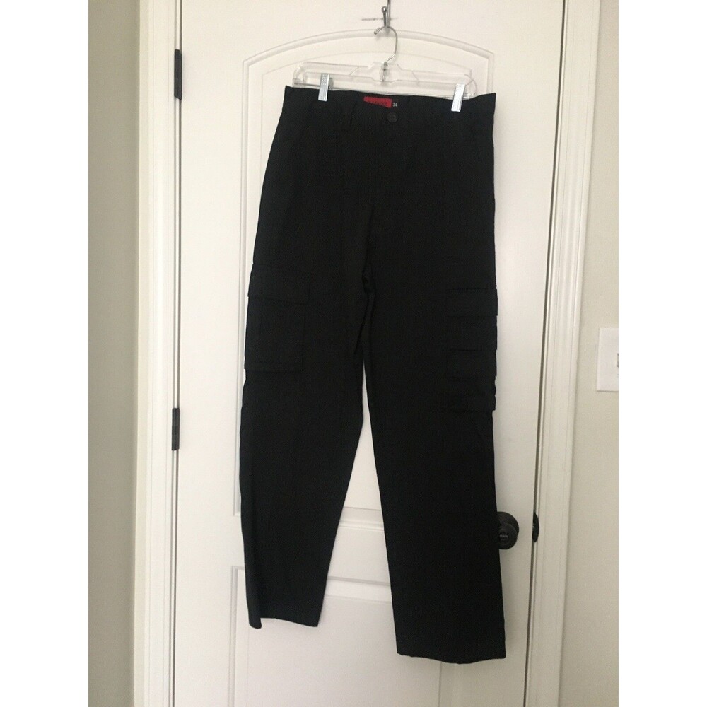 Old Skool Men's Cargo Pants Pockets Casual Size 34 Black